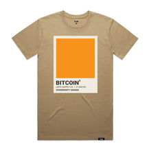 Load image into Gallery viewer, Sovereignty Orange Pantone Bitcoin T-Shirt - Tan