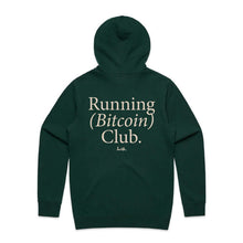 Load image into Gallery viewer, Running Bitcoin Club Hoodie Sweatshirt - Back