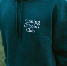 Load image into Gallery viewer, Running Bitcoin Club Hoodie Sweatshirt - Front
