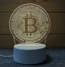 Load image into Gallery viewer, 3D Bitcoin Desk Light/Night Light