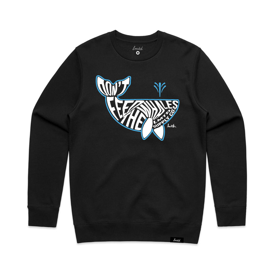Don't Feed the Bitcoin Whales Crewneck Sweatshirt - Black