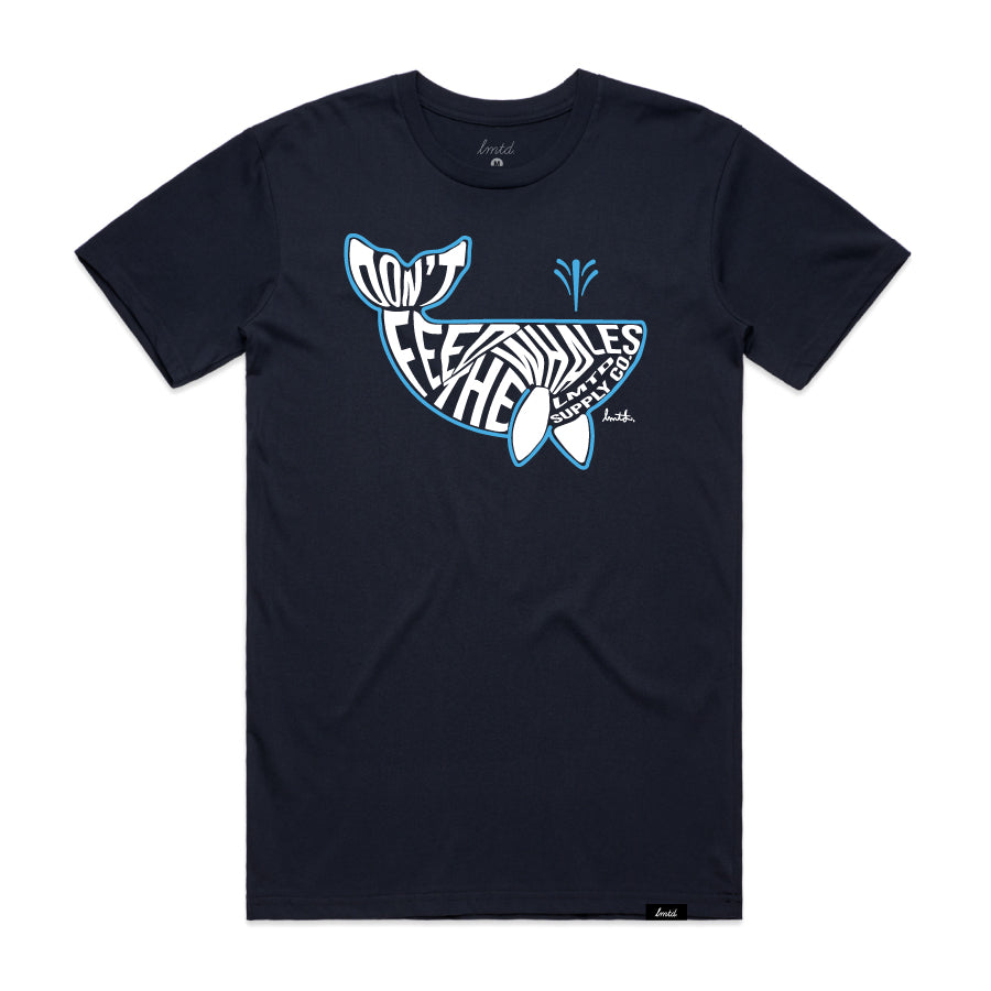 Don't Feed the Bitcoin Whales T-shirt - Navy