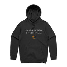 Load image into Gallery viewer, Bitcoin Retirement Plan Hoodie Sweatshirt
