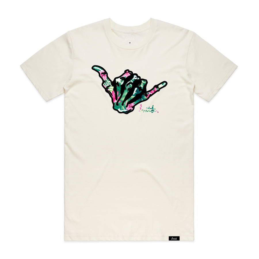 Throw shakas and spread some aloha everywhere you go while wearing our LMTD Tropical Shaka T-Shirt 