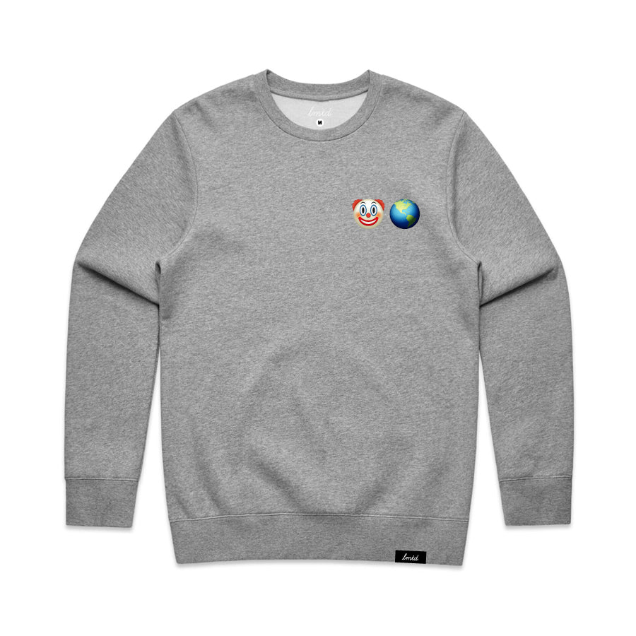 Clown World Emoji Mini Crewneck Sweatshirt