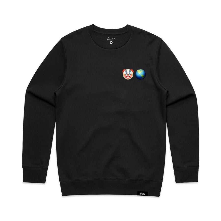 Clown World Emoji Mini Crewneck Sweatshirt